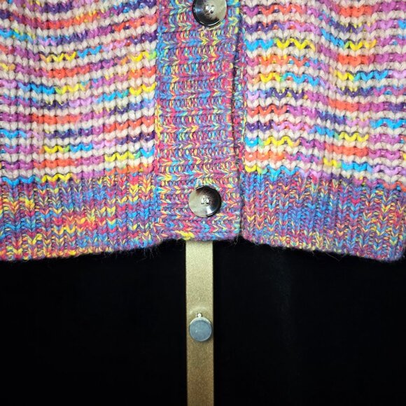 &Merci Knit Long Sleeve Rainbow Sweater Cardigan M - Picture 2 of 12